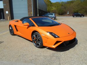 orange car in the sun